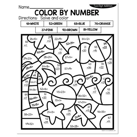Image result for Math Double-Digit Addition Coloring Worksheets