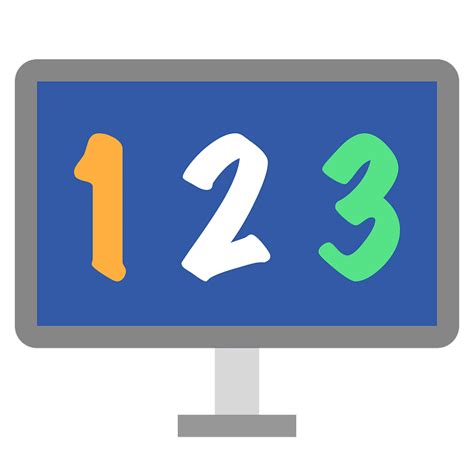 Image result for Computer Monitor with Number Code Icon