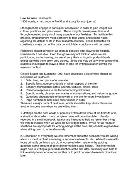 Toradh íomhá ar Field Note Taking Guide