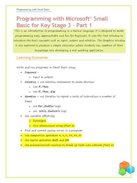 Image result for MS Small Basic Looping Statements
