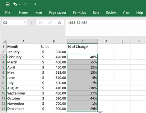 Image result for Excel Percentage Formulas List