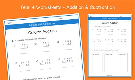 Afbeeldingsresultaten voor Column Method Addition Worksheets