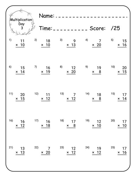 Image result for 3rd Grade Multiplication Practice Worksheets