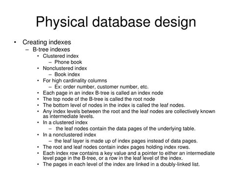 Physical Database Design DBMS に対する画像結果