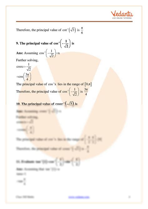 Résultat d’images pour Class 12 Maths Inverse Trigonometry PDF
