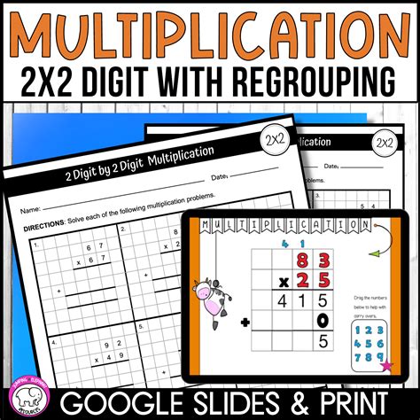 Image result for 2-Digit X 2 Digit Multiplication Worksheets