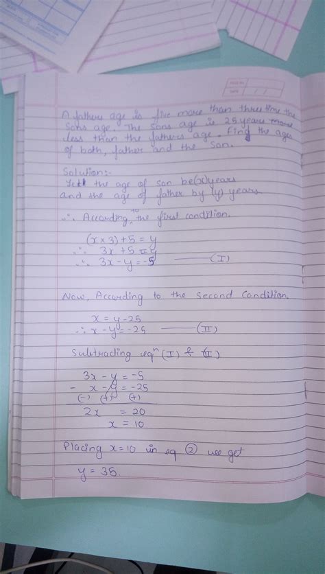Toradh íomhá ar Simultaneous Equations Math Word Problems