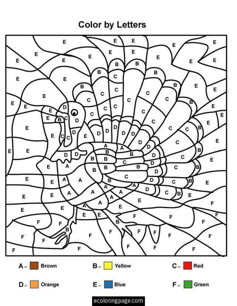 Thanksgiving Math Coloring Pages に対する画像結果