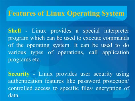 Linux OS keyFeatures に対する画像結果