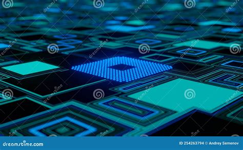 Toradh íomhá ar Central Processing Unit 3D Model