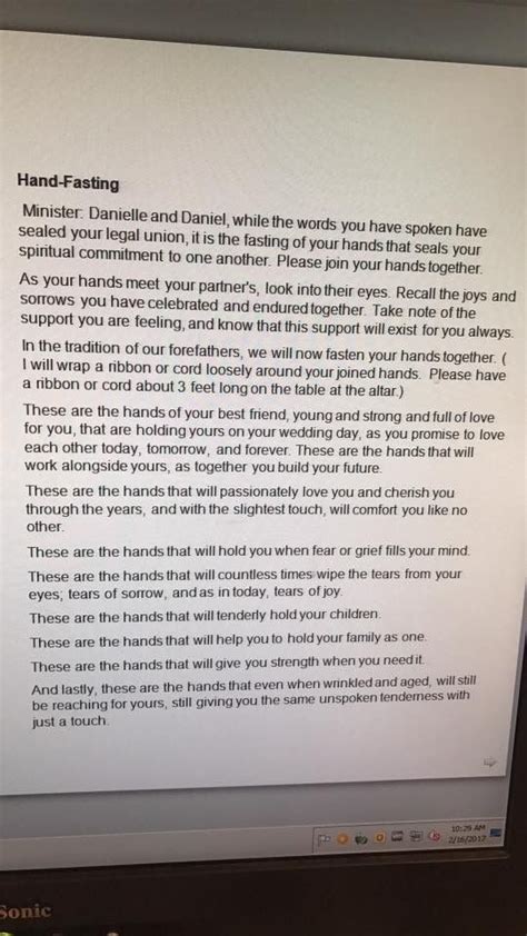 Résultat d’images pour Hand Ceremony Script