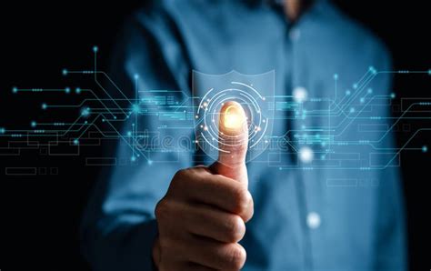 Toradh íomhá ar Futuristic Biometric Hand Scanner