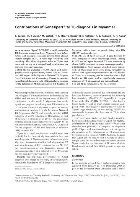 Toradh íomhá ar GeneXpert TB Diagnosis