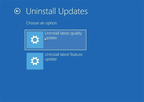 Image result for Windows Recovery Uninstall Updates