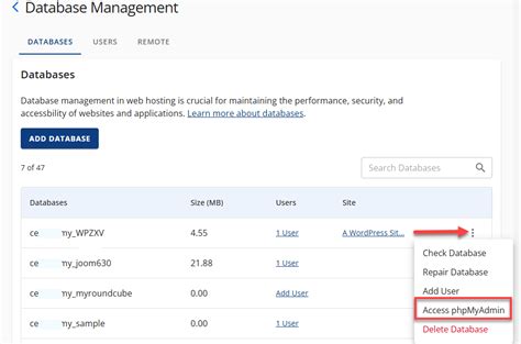 Image result for Access MySQL phpMyAdmin