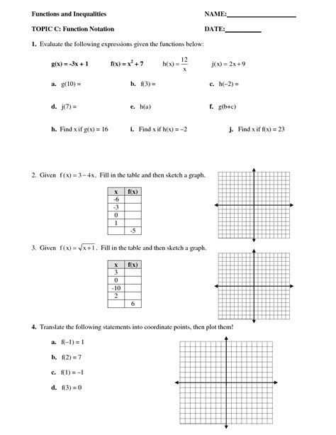 Image result for Function and Types of Functions Worksheet