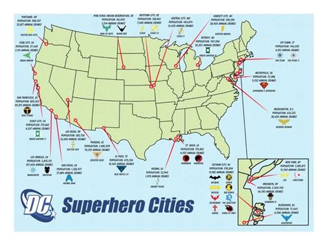 Image result for DC Comics Map of Cities