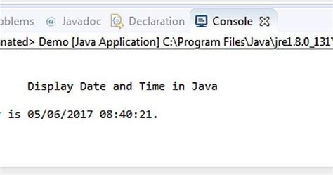 Image result for Java Program to Display Current Date and Time