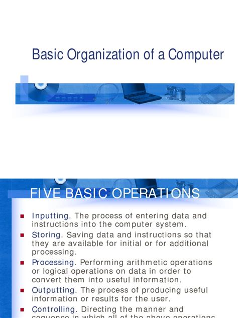 Image result for Briefly Explain the Basic Organization of a Computer