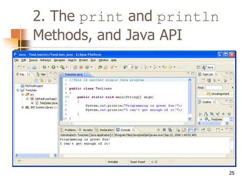 Toradh íomhá ar Println Method in Java