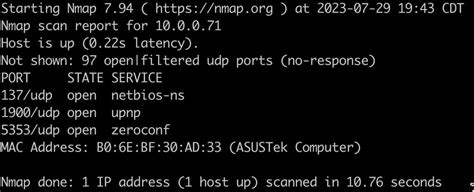 Toradh íomhá ar Nmap Interesting Scan
