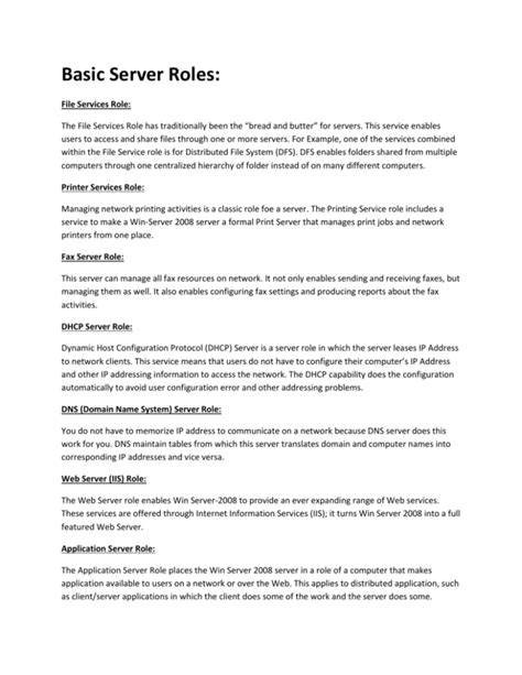 Image result for Type of the Server Roles