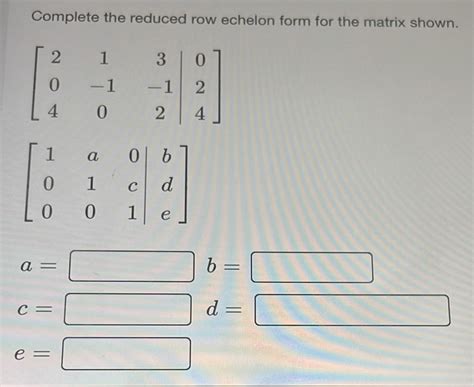 Image result for Row Reduced Matrix