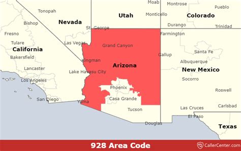 Image result for Where Is Area Code 928