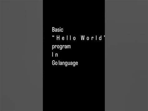 Image result for Go Basic Program