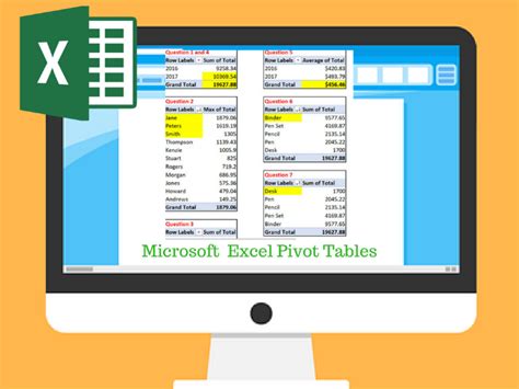 Image result for PivotTable Excel Exercises