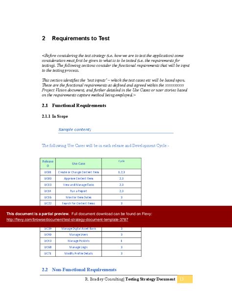 Image result for Test Strategy Document Template Ppt Format