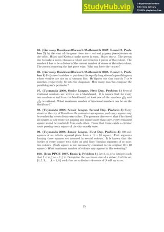 Combinatorical Search Problems に対する画像結果