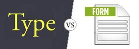Toradh íomhá ar Difference Between Type and Form