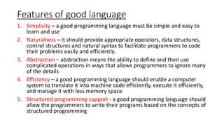 Image result for Features of Good Programming Language