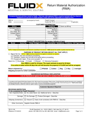 Return Material Authorization Form に対する画像結果