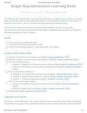 Image result for Graph Representation Learning Book