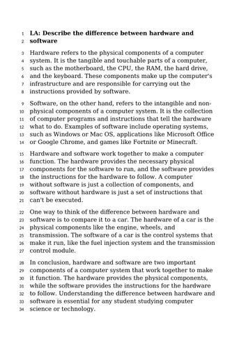 Image result for Difference Between Software and Hardware Class 4