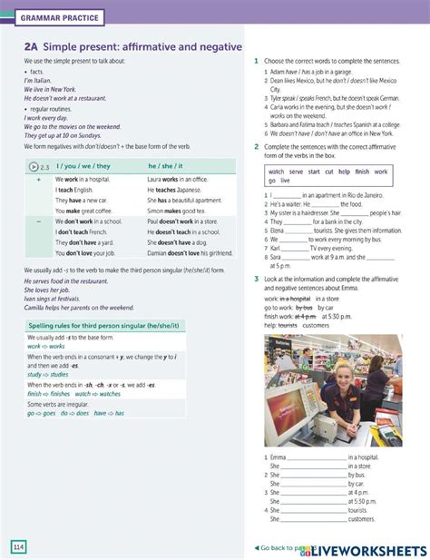 Afbeeldingsresultaten voor Present Simple Affirmative Negative Worksheet