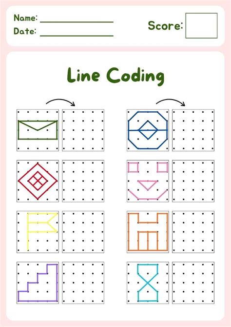 Toradh íomhá ar Free Printable Coding Worksheets