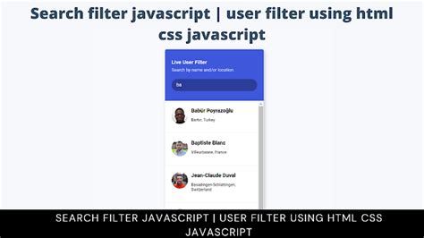 Image result for Filter for a List HTML/CSS