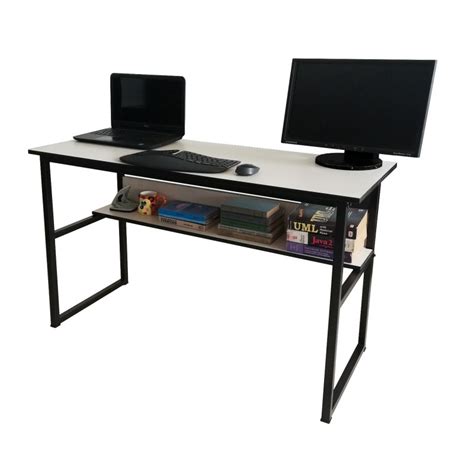 Image result for Computer Table with Book Rack Design