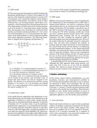 Image result for Quadratic Assignment Problem Facility Layout