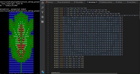 Image result for ASCII Characters Colored Text