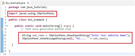 Toradh íomhá ar Simple Java GUI Interface