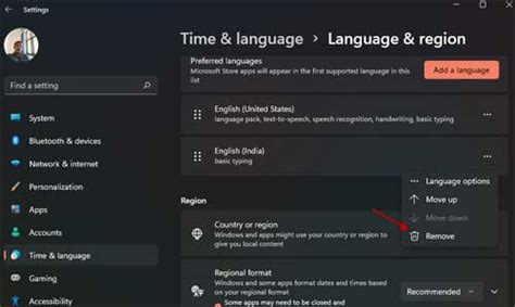Image result for Windows 11. Remove Language From Language Bar
