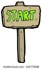 Image result for Start Sign Cartoon