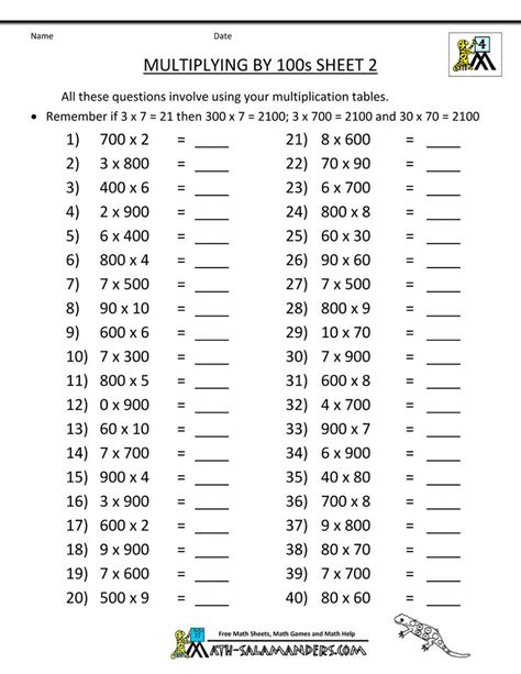 Résultat d’images pour 100 Problem Math Fact Worksheets