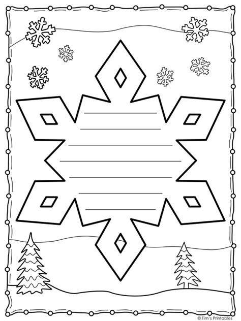 Image result for Snowflake Writing Worksheet