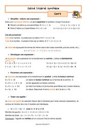 Image result for Calcul Litteral 5Eme