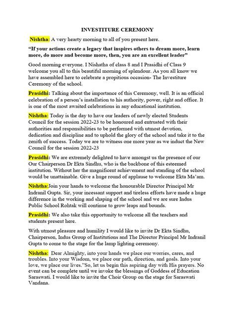 Afbeeldingsresultaten voor Inauguration Ceremony Script